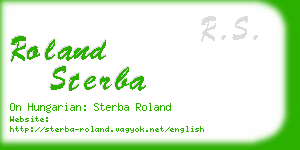 roland sterba business card